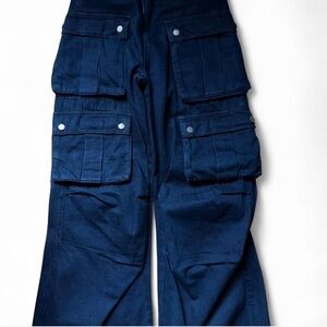 Zara Dark Blue Cargo Pants for Women